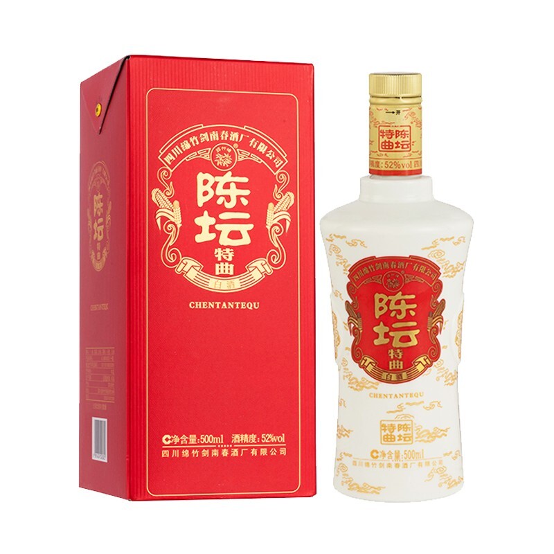 剑南春 陈坛特曲 口感浓香型 52度 500ml 11元 