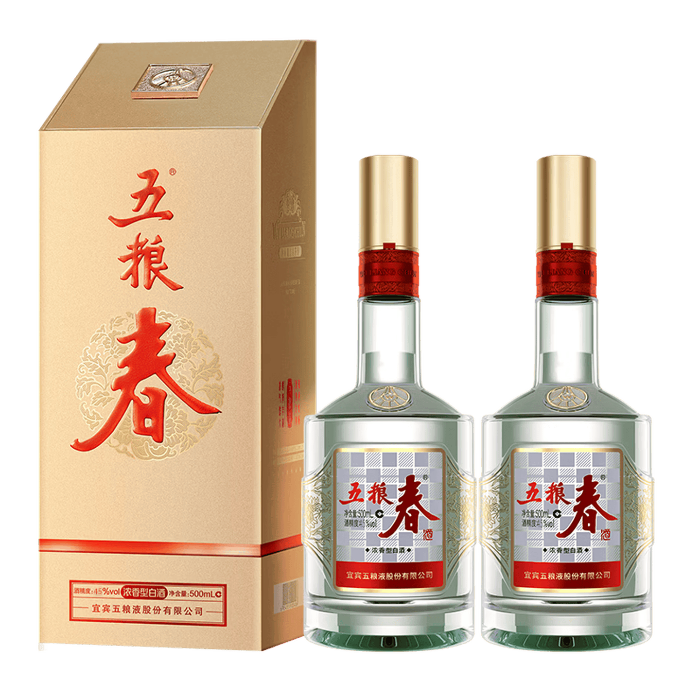 五粮春第二代52度500ml*2瓶 360元