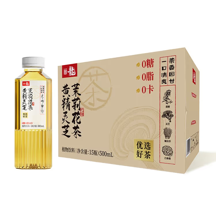 蕈龙灵芝茉莉花茶无糖500ml*15 券后24.9元