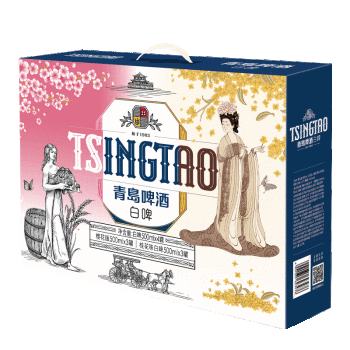 京东百亿补贴：TsingTao 青岛啤酒 经典*4+樱花*3+桂花*3 500ml*10罐 白啤礼盒 65.55