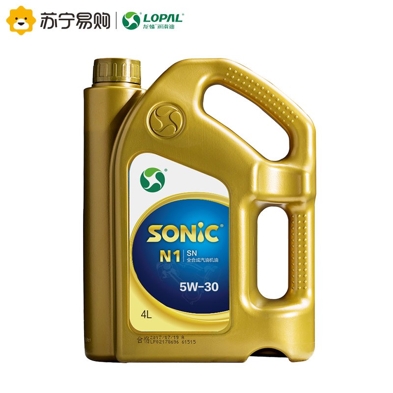 百亿补贴：LOPAL 龙蟠 机油5W-30/40四季通用SONIC N1汽车发动机润滑油SN正品4L 100