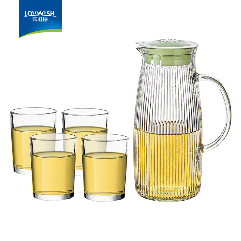 乐唯诗 乐妙竖纹壶+二两杯*4只 5.95元（需用券）