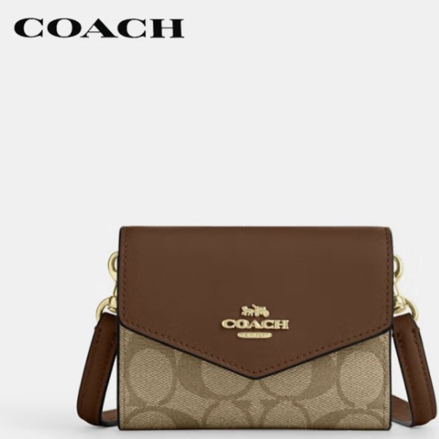 PLUS会员、需首购：COACH 蔻驰 女士信封型单肩斜挎钱包 CU172IME74 787.05元包邮