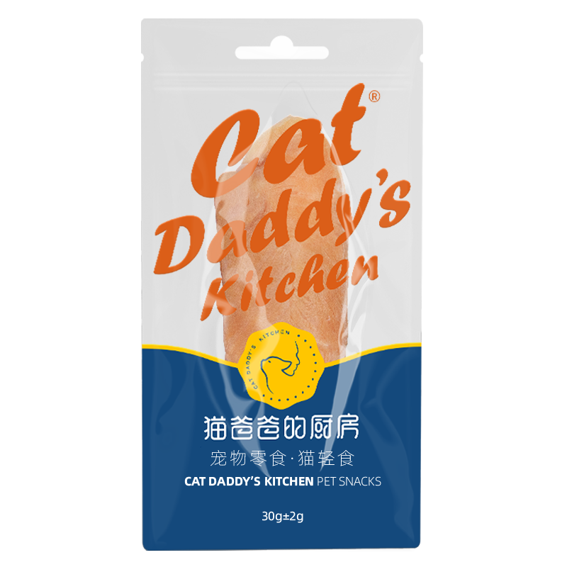 概率券、京东Plus: 猫爸爸的厨房 猫零食 原味鸡胸肉 30g 1.5元（合0.75元/件）
