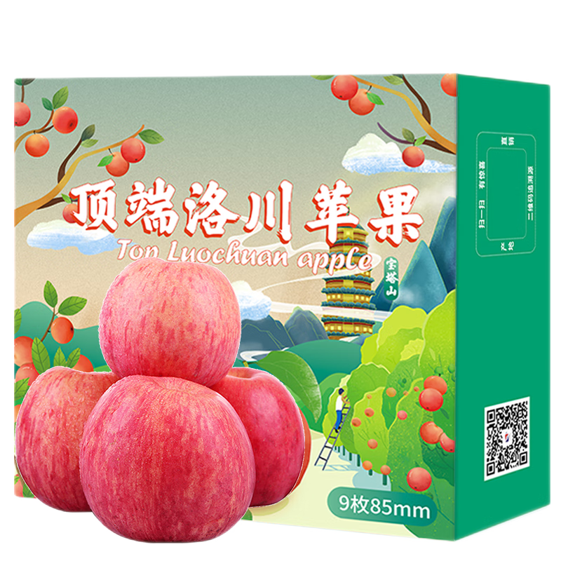 洛川苹果 陕西延安红富士 5斤 15枚 32.9元包邮