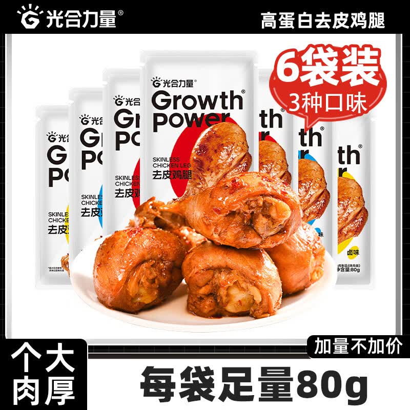光合力量 去皮鸡腿肉 80g×6袋 18.41元 - 86线报