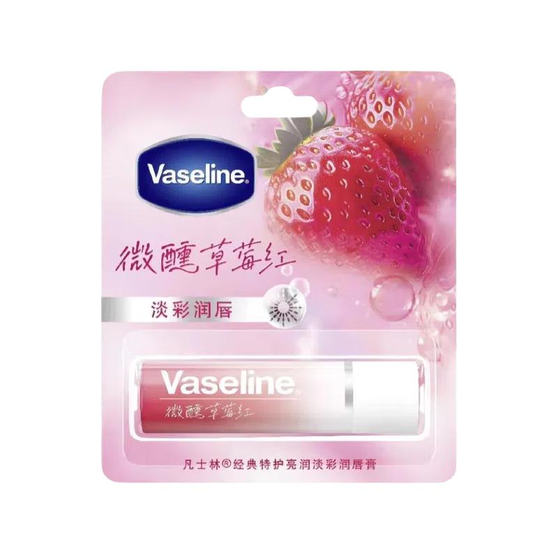 凡士林 Vaseline 微醺润唇膏 特护亮润淡彩润唇膏草莓红3.5g滋润唇部 莓莓红 22