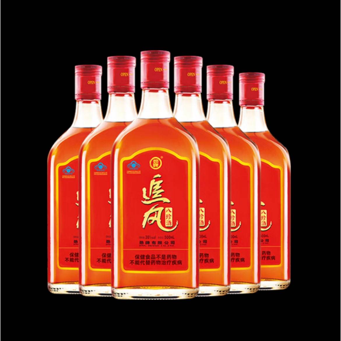 劲牌 劲酒38度追风八珍酒 500mL 6瓶 87.41元（需领券）