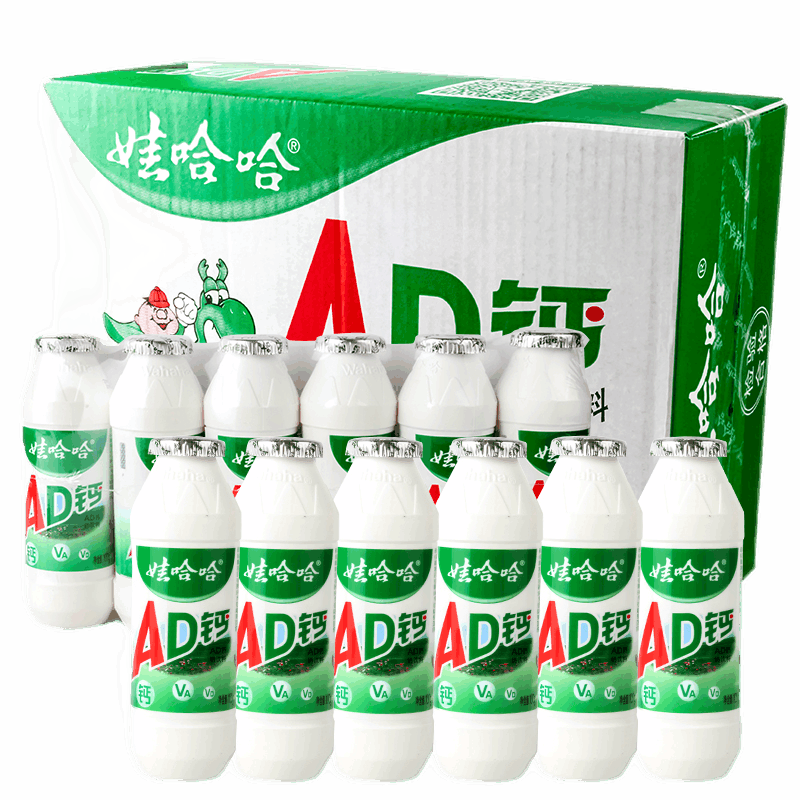 WAHAHA 娃哈哈 AD钙奶 100ml*24瓶 23.8元