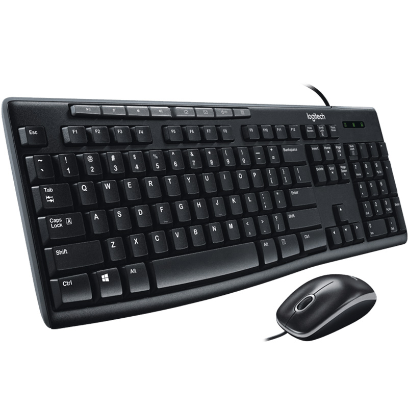 logitech 罗技 MK200有线键盘鼠标套装电脑笔记本办公家用USB连接 84.55元