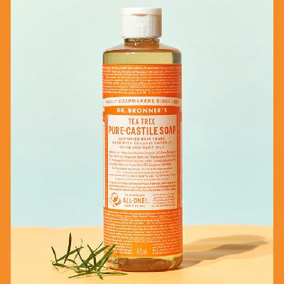 临期品：DR.BRONNERS 植物精油沐浴露 茶树香型946ml 买一赠一 44.5元包邮 （需用