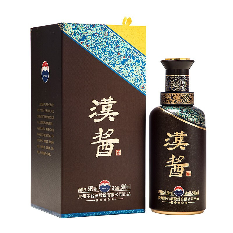 MOUTAI 茅台 贵州茅台股份公司出品 汉酱 酱香型白酒 51度 500mL 1瓶 268元（需用