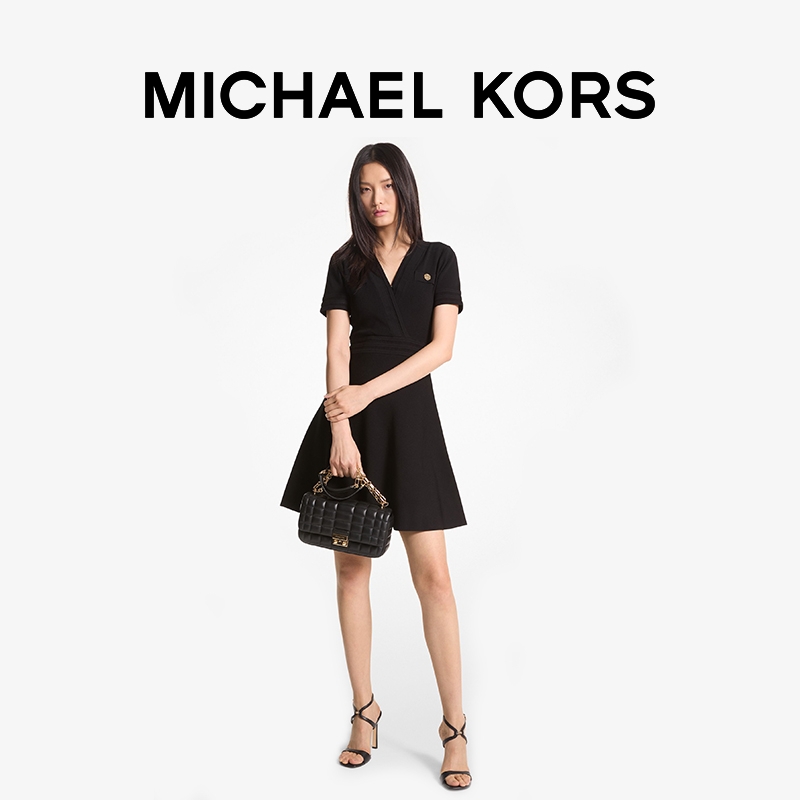 MICHAEL KORS 迈克·科尔斯 女士纽扣饰 A 字针织连衣裙 1650元（需用券）