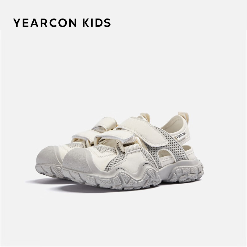 YEARCON 意尔康 童鞋2024年夏季儿童运动鞋透气女童丑萌鞋防滑男童鞋 米/灰 27码 159.9元