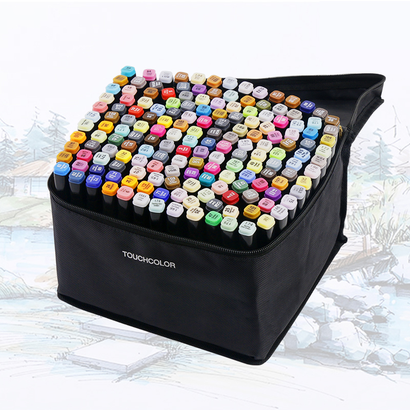 Touchcolor 马克笔套装全套204色 手绘设计彩色笔双头马克笔套装touch正品彩笔