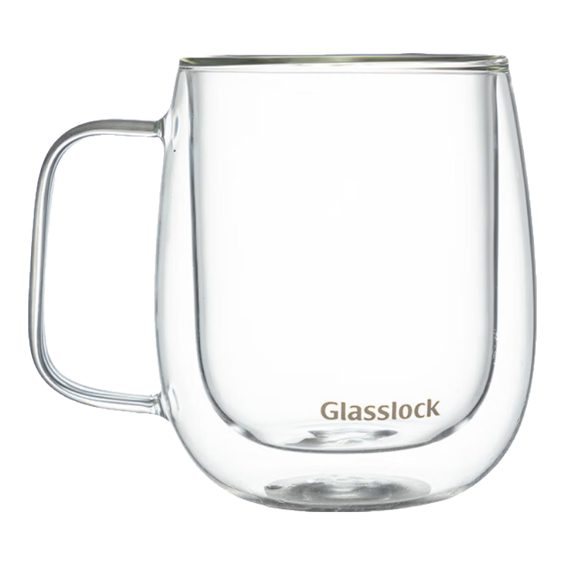 Glasslock 双层玻璃杯家用水杯双层泡茶杯防烫办公室高硼硅咖啡杯礼物450ml ￥