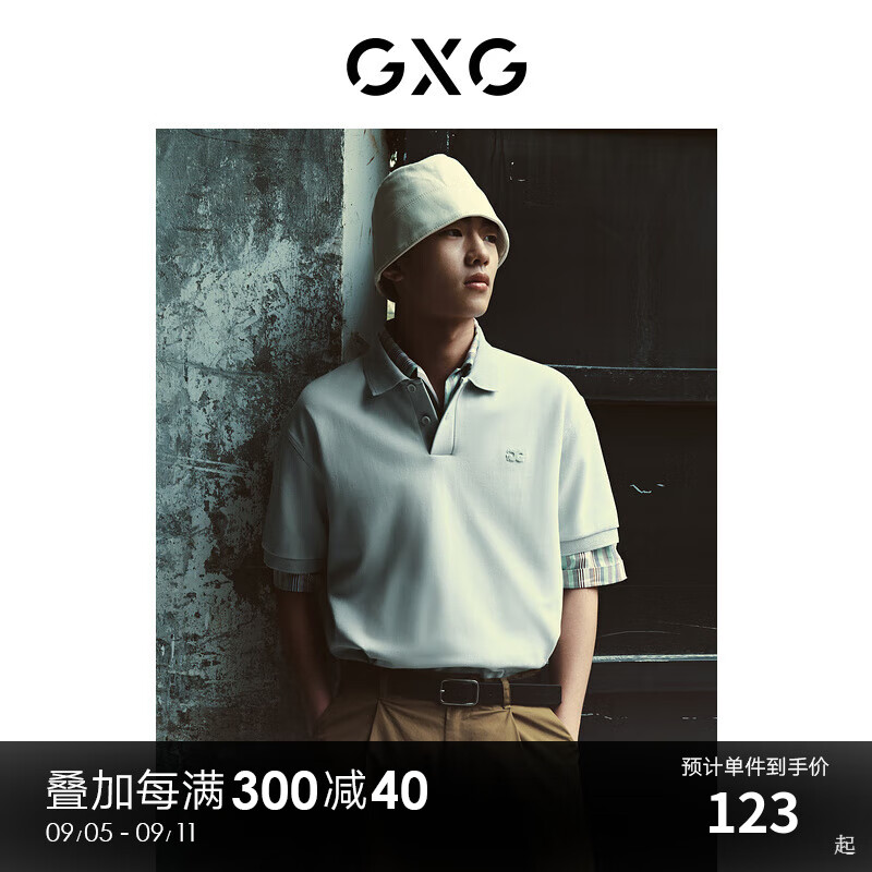 GXG 男士宽松基础时尚休闲短袖POLO衫 ￥108.25