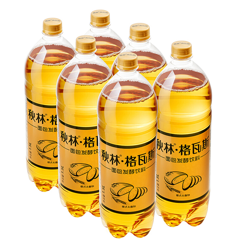 秋林·格瓦斯 秋林格瓦斯 格瓦斯 俄罗斯风味 面包发酵饮料 1.5L*6瓶 整箱装 2