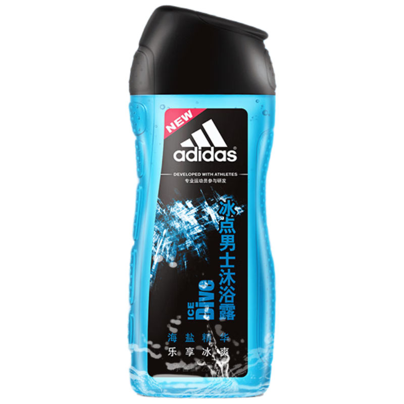 PLUS会员。需首购: 阿迪达斯 （adidas）男士活力冰点沐浴露250ml *5件 63.65元(合