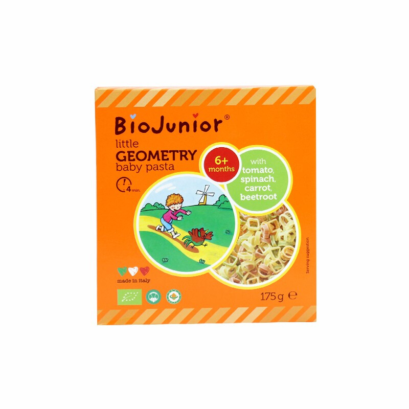 BioJunior 碧欧奇 有机婴幼儿意面 小几何 175g 12.77元