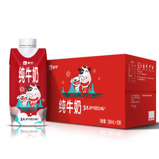 蒙牛 宿迁牧场 纯牛奶 330ml*12盒 礼盒装 3.6g蛋白质/100ml(新老包装随机发货) *4件+凑单品 135.66元(合33.92元/件)