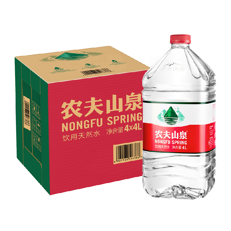 NONGFU SPRING 农夫山泉 饮用天然水4L *4桶 ￥20.1