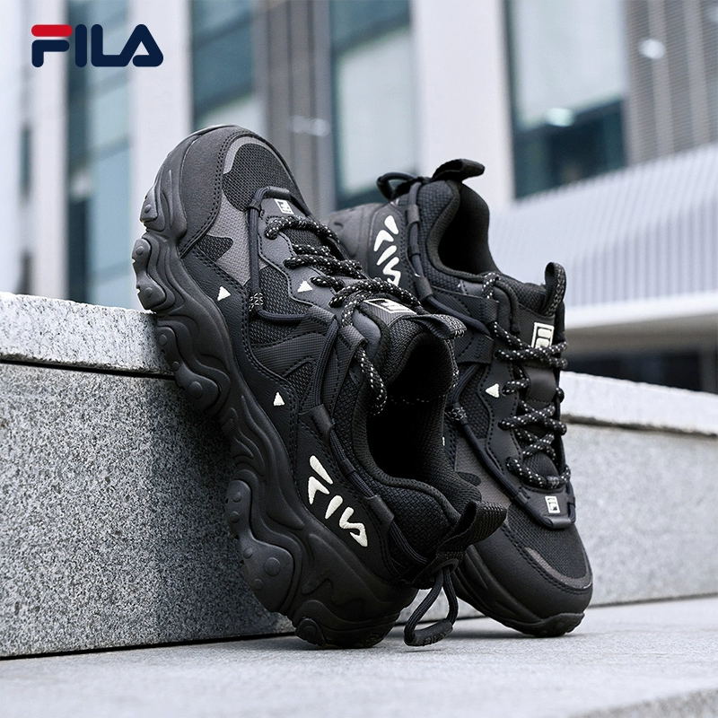 FILA 斐乐官方老爹鞋女鞋猫爪鞋5代2024秋季休闲鞋男鞋黑色运动鞋 ￥549