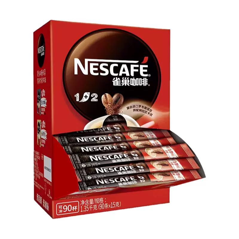 Nestlé 雀巢 1+2原味条装 速溶咖啡粉 90条 ￥87.99