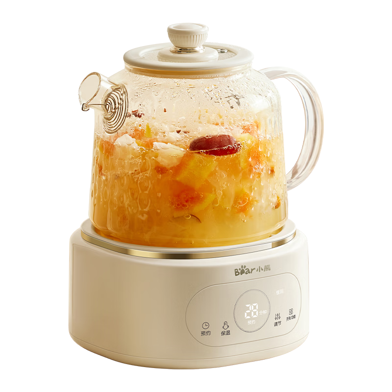 PLUS会员:Bear 小熊 1L 全玻璃壶体 0金属0胶水 YSH-P10Q7 138.17元(需领券,晒单返10元京豆后)