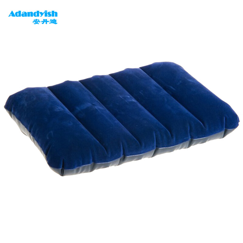Adandyish 安丹迪 充气枕头植绒旅行枕头户外枕 I型条纹午休枕垫 16.9元（需用