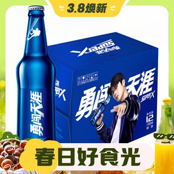 3.8焕新：SNOWBEER 雪花 啤酒（Snowbeer）勇闯天涯 superX 500ml*12瓶 女神送礼 赠420g