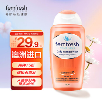 femfresh 芳芯 女性清洗液 日常护理型 250ml ￥17.93