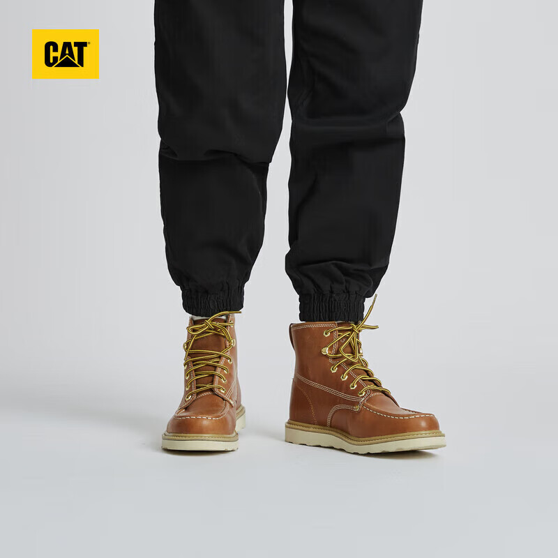 CAT 卡特马丁靴工装靴男鞋男士牛皮复古工靴高帮鞋 256.64元（需用券）