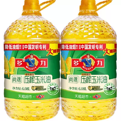 88vip：多力尚选玉米油6.08Lx2桶清淡少油烟含维生素E 98.14元(需领券、需福利