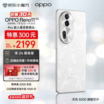OPPO Reno11 5G手机 8GB+256GB 月光宝石 ￥2199