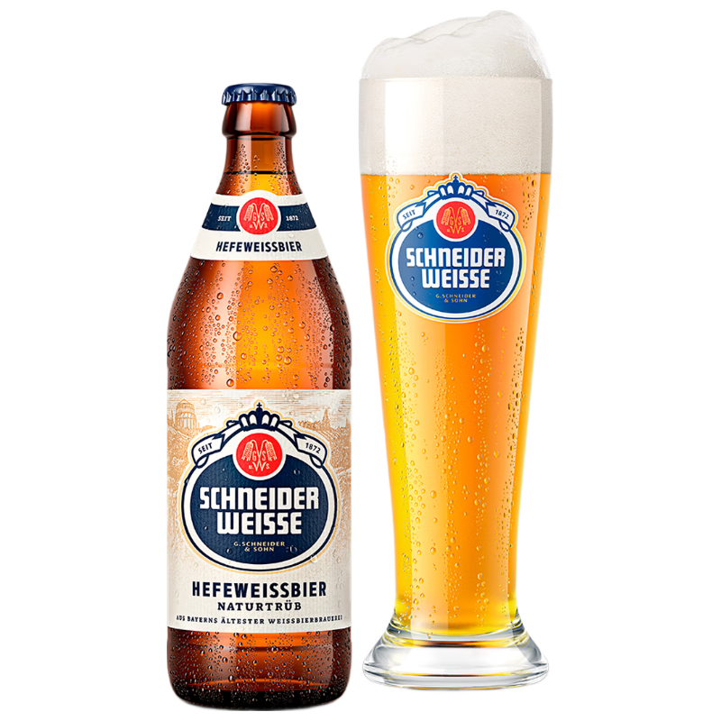 SCHENIDER WEISSE 德国 小麦啤酒 金色小麦 500mL 6瓶 500ml×6瓶 整箱装 96.76元