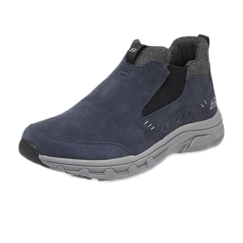 斯凯奇 一脚蹬轻便舒适拼接加绒男鞋 237283C 海军蓝色/灰色 41 197.6元（需买2