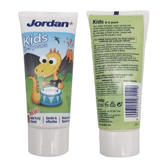 88VIP：Jordan 儿童牙膏 1段 50ml＊2支 36元（需用券）