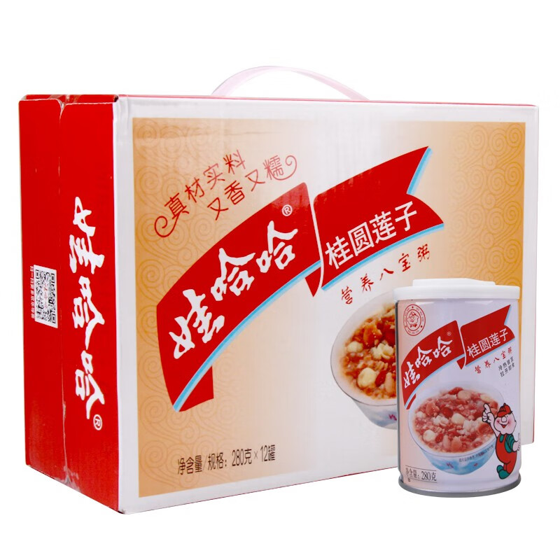 WAHAHA 娃哈哈 八宝粥 桂圆莲子280g*12罐/箱 33.5元（需用券）