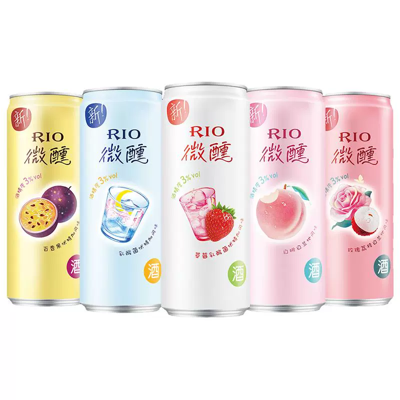 RIO 锐澳 预调鸡尾酒微醺6口味330ml*6罐果酒低度气泡酒 ￥33.9