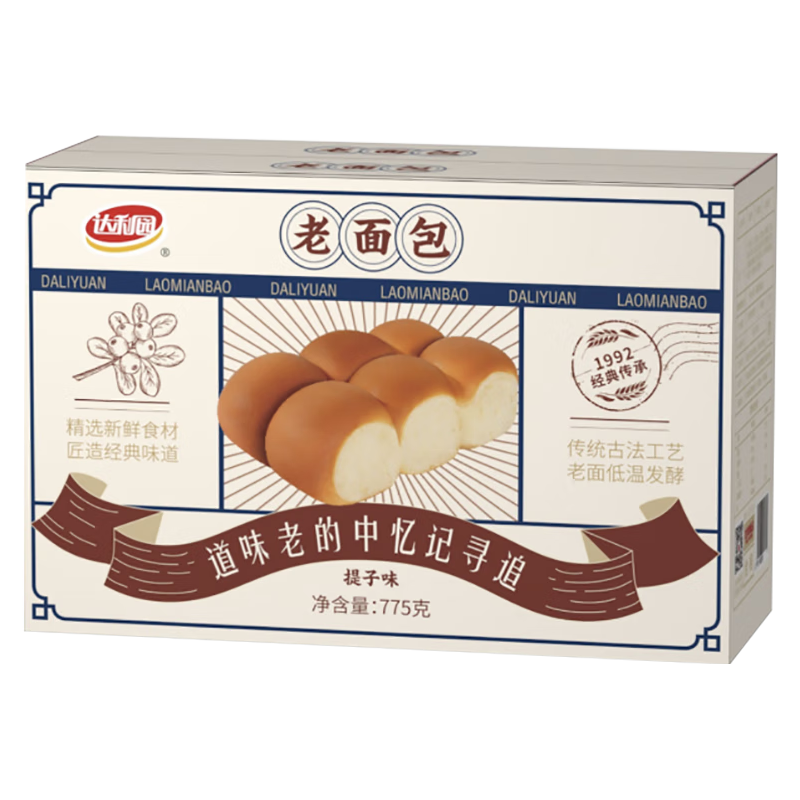 达利园 老面包提子味775g整箱装休闲零食 19.9元