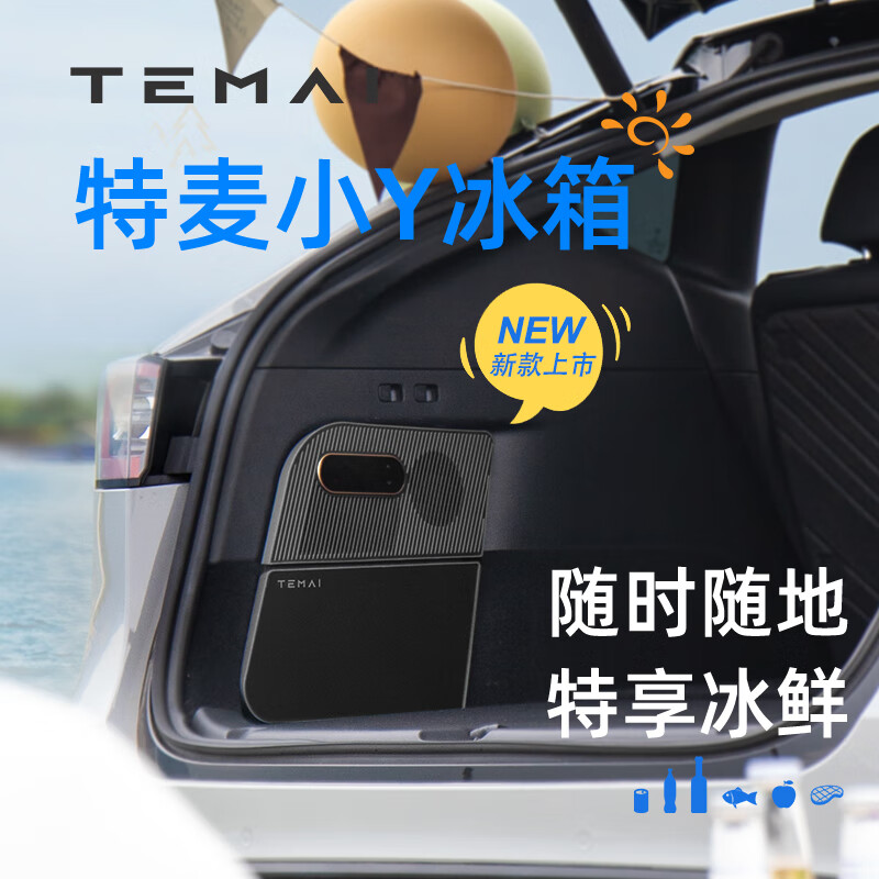 特麦 TEMAI小Y冰箱适用特斯拉Modely车载冰箱压缩机制冷保鲜新能源配件 深空