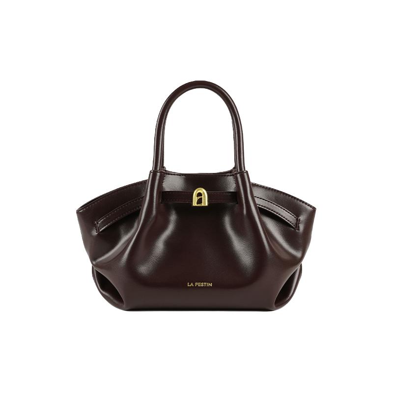 拉菲斯汀 麂皮小懒包2025秋冬包包真皮斜挎包女通勤手提饺子包 342元