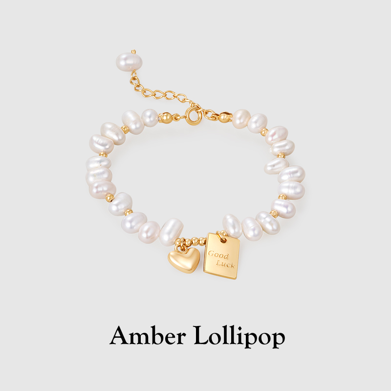 Amber Lollipop 安铂洛利 淡水珍珠手链 爱心设计 ABL2308311148 329元（需用券）