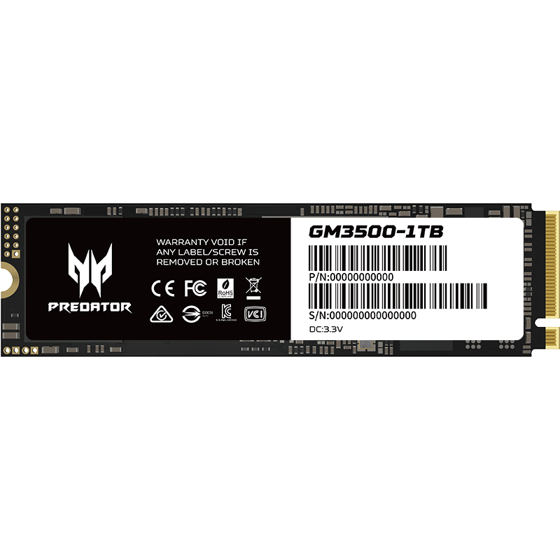 京东PLUS：PREDATOR 宏碁掠夺者 掠夺者 GM3500系列 M.2 固态硬盘 1TB （PCI-E3.0） 397