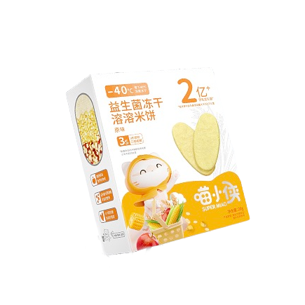 SUPER MIAO 喵小侠 益生菌冻干溶溶米饼 原味 20g （任选6件） 6.52元（需买6件，