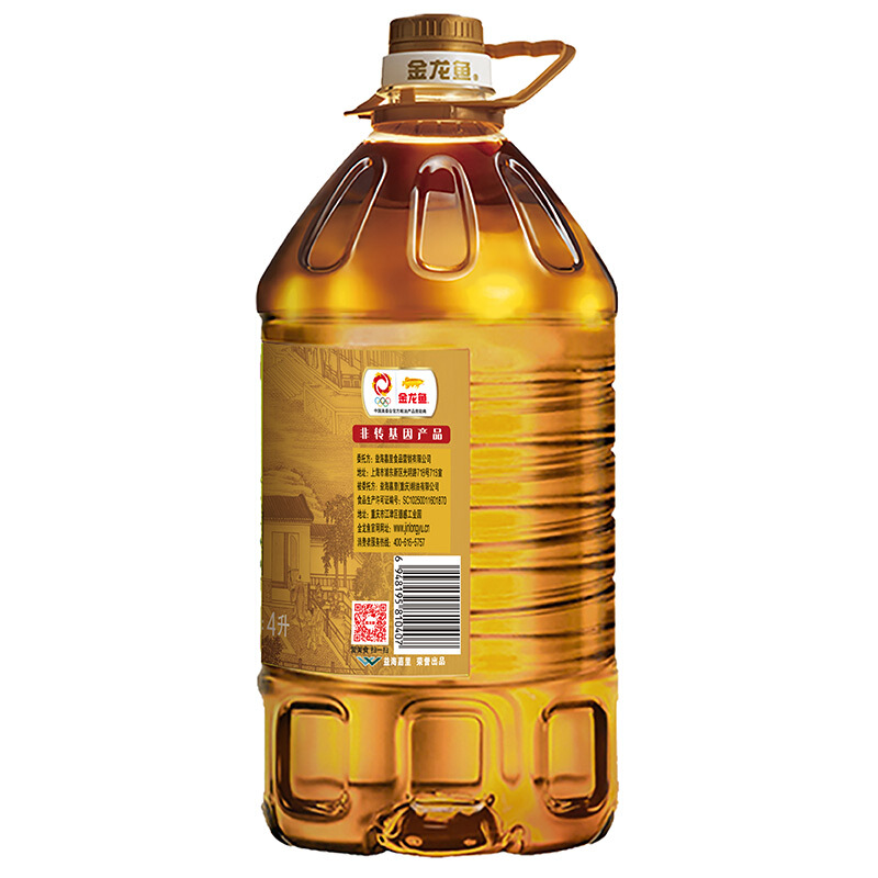 金龙鱼 外婆乡小榨 菜籽油 4L 69.9元（需用券）