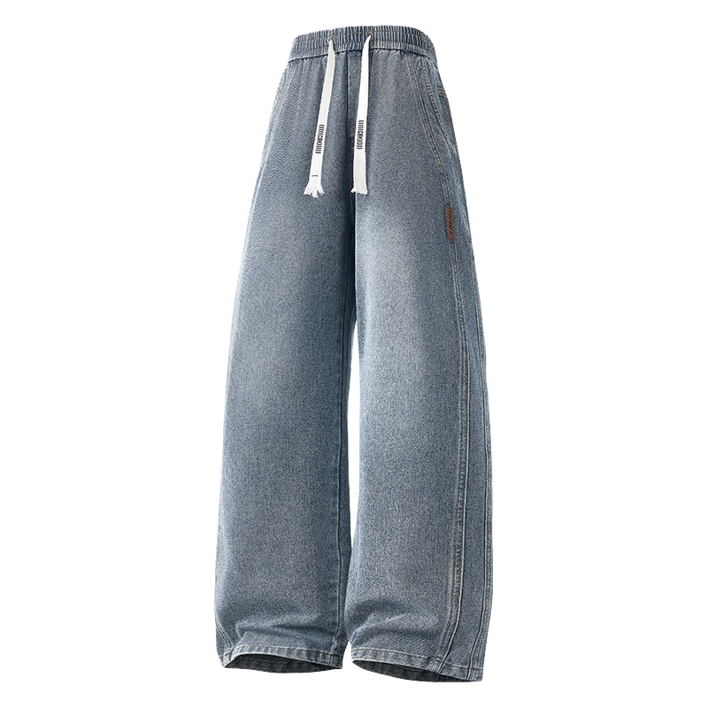 移动端、京东百亿补贴：真维斯 牛仔裤男春夏季新款美式复古宽松紧腰阔腿