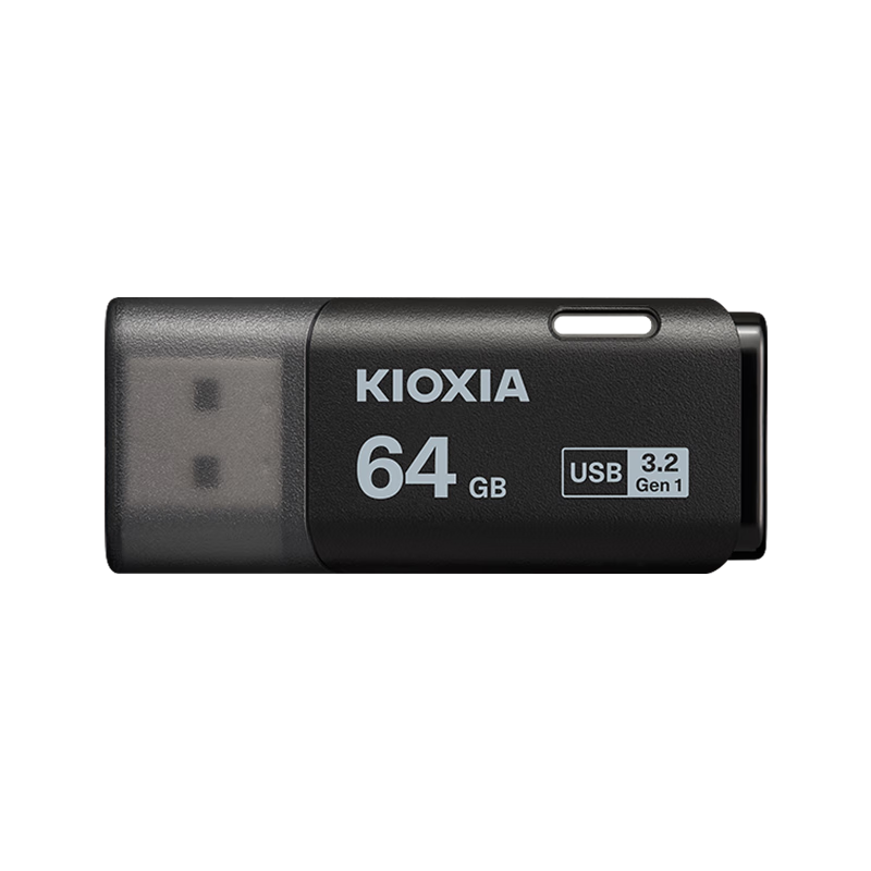 PLUS会员：KIOXIA 铠侠 隼闪系列 U301 U盘 64GB USB3.2 黑色 24.75元
