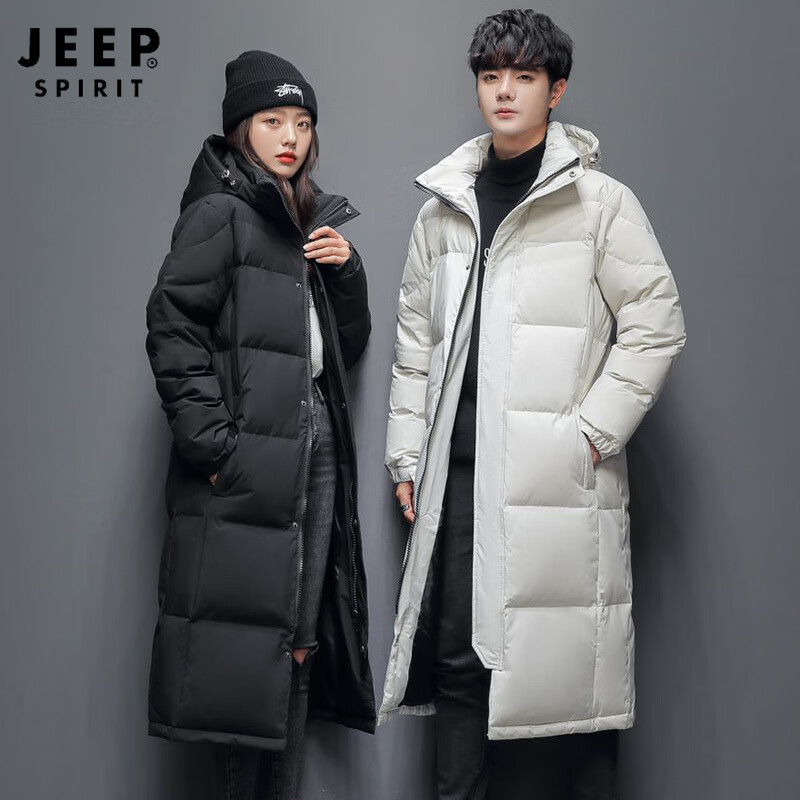 JEEP SPIRIT吉普 男女情侣款中长款羽绒服 149元、包邮